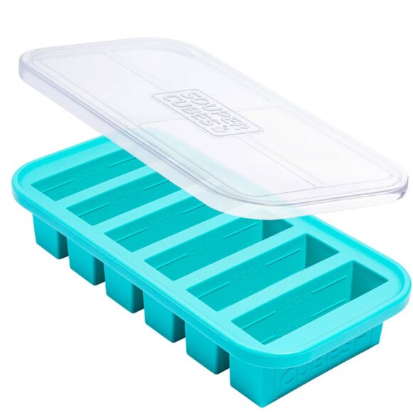 Souper Cubes 1/2-cup silicone freezer tray in aqua - Picture 10 of 11